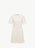 Moncler Pleated Cotton Midi Dress