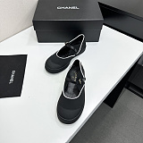 Chane Mary Janes Mixed Fibers & Rubber  Black & White