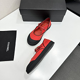 Chane Mary Janes Mixed Fibers & Rubber  Red & Black