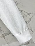 Prada Triangle Logo V-Neck Sweater in White