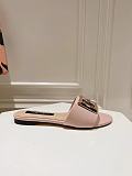 Dolce & Gabbana Leather Sliders in Pink