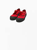 Chane Mary Janes Mixed Fibers & Rubber  Red & Black