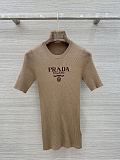 Prada Brown Crew-neck Sweater with Logo