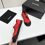 Chane Mary Janes Mixed Fibers & Rubber  Red & Black