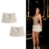 Fur Mini Skirt