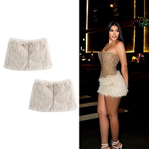 Fur Mini Skirt