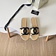 Chanel Leather Slides(beige & black)