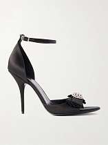 Balenciaga Bow-detailed Satin Sandals
