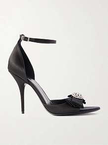 Balenciaga Bow-detailed Satin Sandals