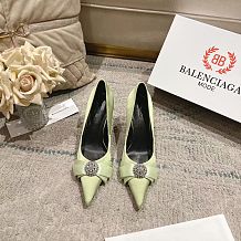 Balenciaga Women's Avenue Palazzo Pump in Green