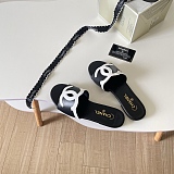 Chanel Leather Slides(black & white)