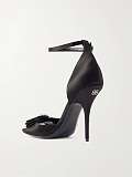 Balenciaga Bow-detailed Satin Sandals