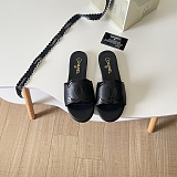 Chanel Leather Slides(black)
