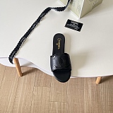 Chanel Leather Slides(black)