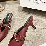 Balenciaga Women's City Mule in Merlot