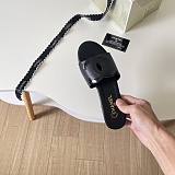 Chanel Leather Slides(black)