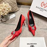 Balenciaga Women's Avenue Palazzo Pump in Red