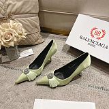 Balenciaga Women's Avenue Palazzo Pump in Green