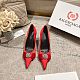 Balenciaga Women's Avenue Palazzo Pump in Red