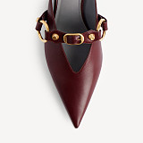Balenciaga Women's City Mule in Merlot