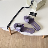 Chanel Leather Slides(black & purple)
