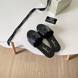 Chanel Leather Slides(black)