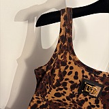 D&G Leopard Print Slip Maxi Dress
