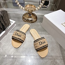 Dioriviera Dior Woven Slide in Beige