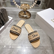 Dioriviera Dior Woven Slide in Beige