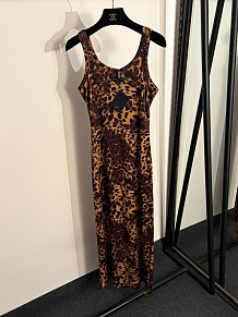 Prada Bodycon Animal Print Cami Dress