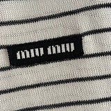 Miu Miu Striped Sleeveless Polo Knit