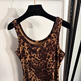 Prada Bodycon Animal Print Cami Dress