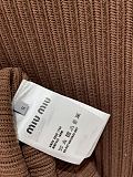 Miu Miu Knit Polo Top in Vintage Brown
