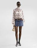 D&G  Small Flower Bouquets-print Chiffon Top