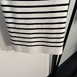 Dior Racerback Breton Stripe Knit Vest