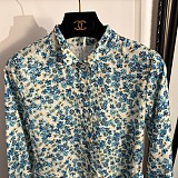 Dior Ditsy Floral Long Sleeve Shirtdress