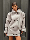 Double-Breasted Belted Trench Coat