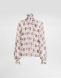 D&G  Small Flower Bouquets-print Chiffon Top