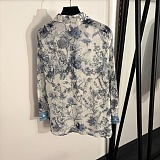 Dior Toile de Jouy Print Shirt & Pleated Skirt Set