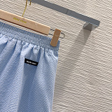 Miu Miu Gingham Ruffled Crop Top & Pleated Mini Skirt Set