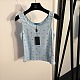Prada Floral Ribbed Knit Tank Top