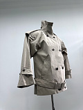 Double-Breasted Belted Trench Coat