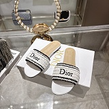 Dioriviera Dior Woven Slide in White
