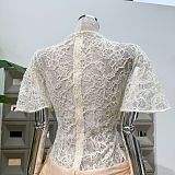 Lace Gown in White