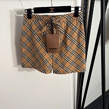 Burberry Plaid Drawstring Shorts