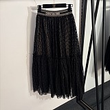 Dior Oblique Monogram Lace Bodysuit & Midi Skirt Set