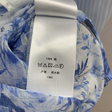 Dioriviera Long Blouse White and Navy Blue