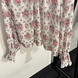 D&G  Small Flower Bouquets-print Chiffon Top