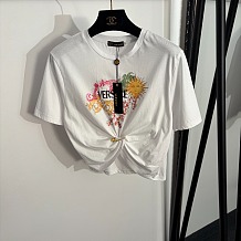 Baroque Graphic Tee with Safety Pin