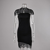 Lace Dress with Cape